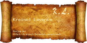Kreisel Levente névjegykártya