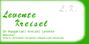 levente kreisel business card